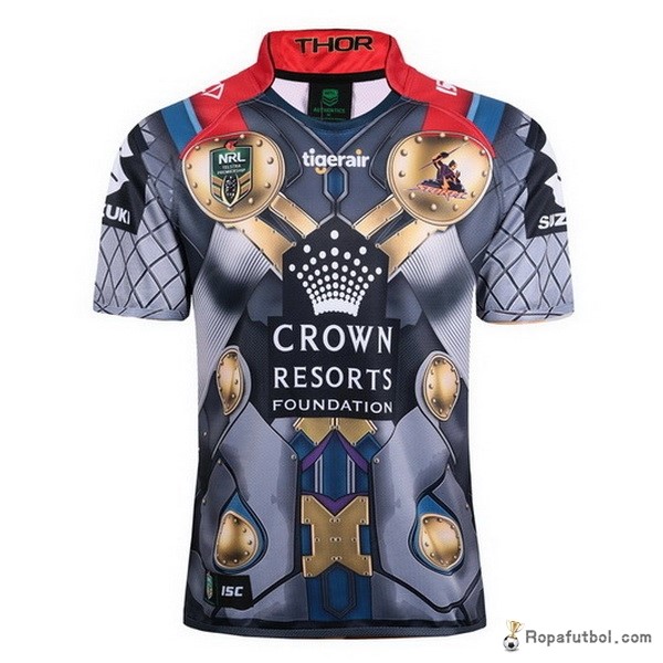 Camiseta Rugby Melbourne Storm Thor Marvel 2017 Gris